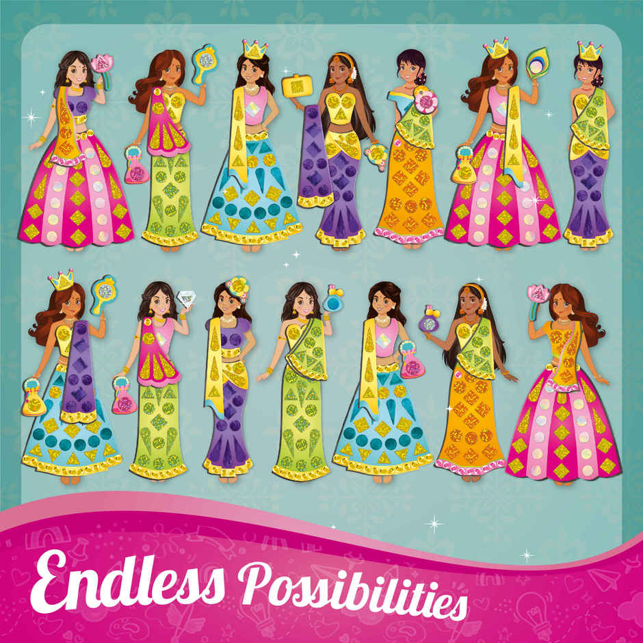 Imagimake Magnetic Dress-Up - Indian Princess | Pretend Play Toy | Birthday Gift for Girls