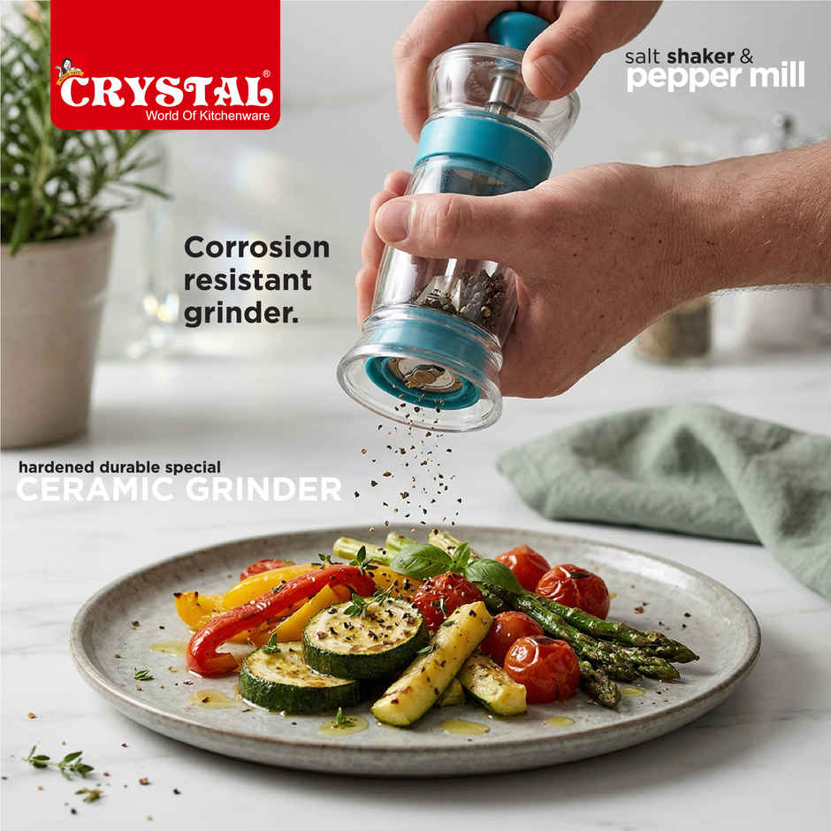 Crystal Salt Shaker & Pepper Mill , Assorted Colour