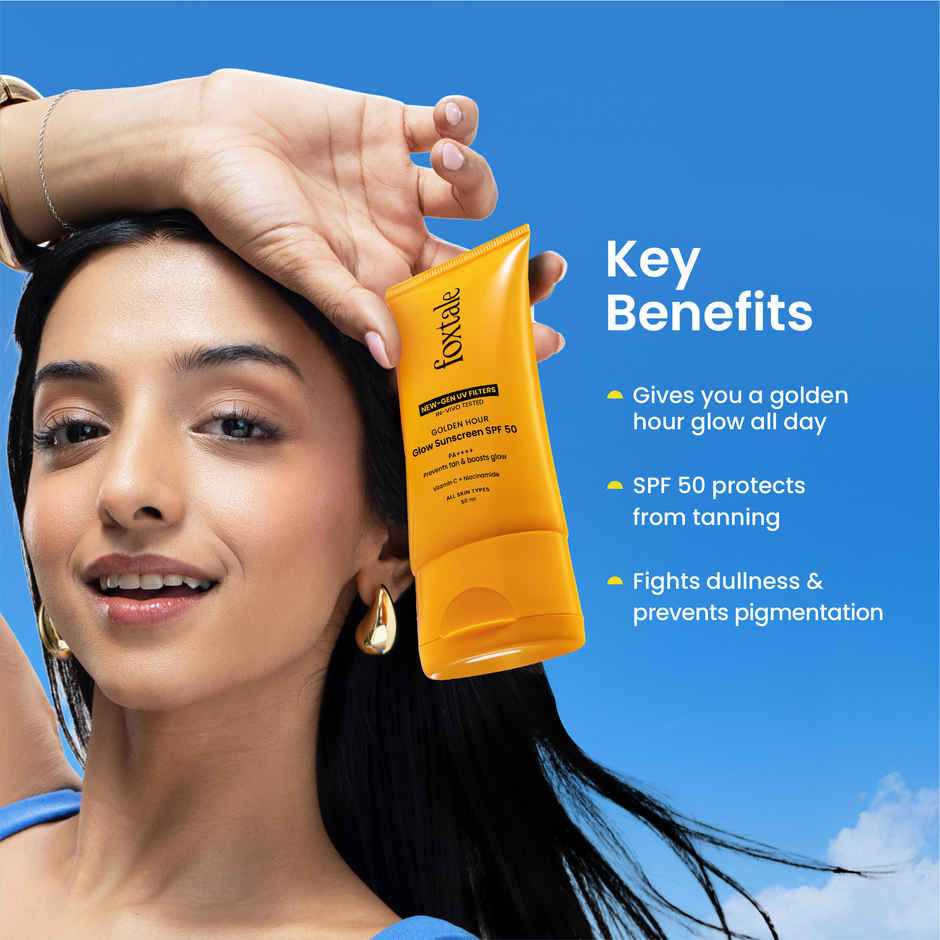 Foxtale Glow Sunscreen SPF50 PA++++ In-Vivo Tested