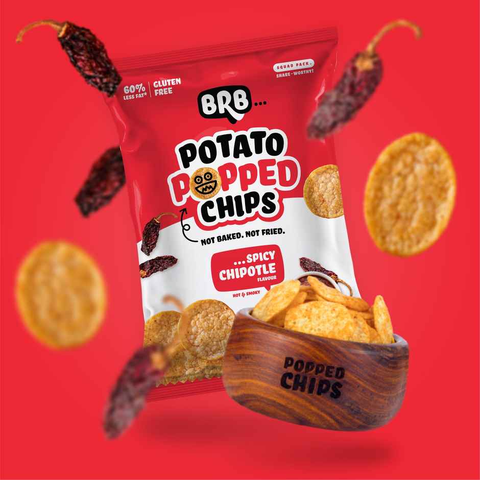 BRB Potato Popped Chips | Spicy Chipotle Flavour