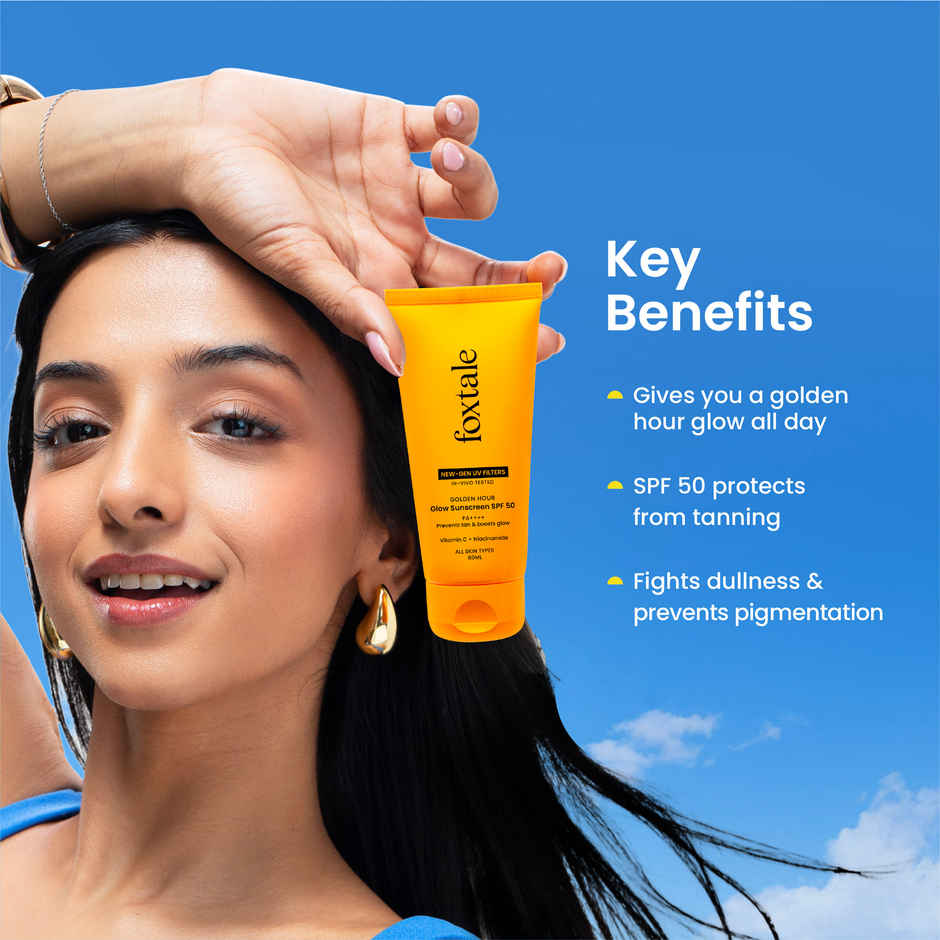 Foxtale Glow Sunscreen SPF50 PA++++ In-Vivo Tested 