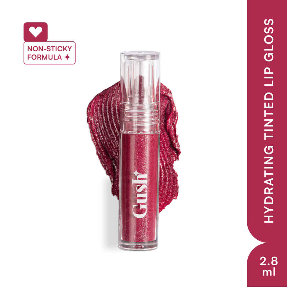 Gush Beauty Glaze Lip Oil Gloss | High Shine & Hydrating Mauve Gloss | Wine o clock | Mauve Gloss