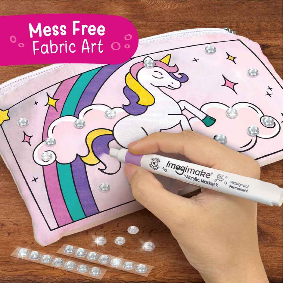 Imagimake DIY Fabric Art Unicorn Painting Kit Art and Craft Toy Gift for Kids