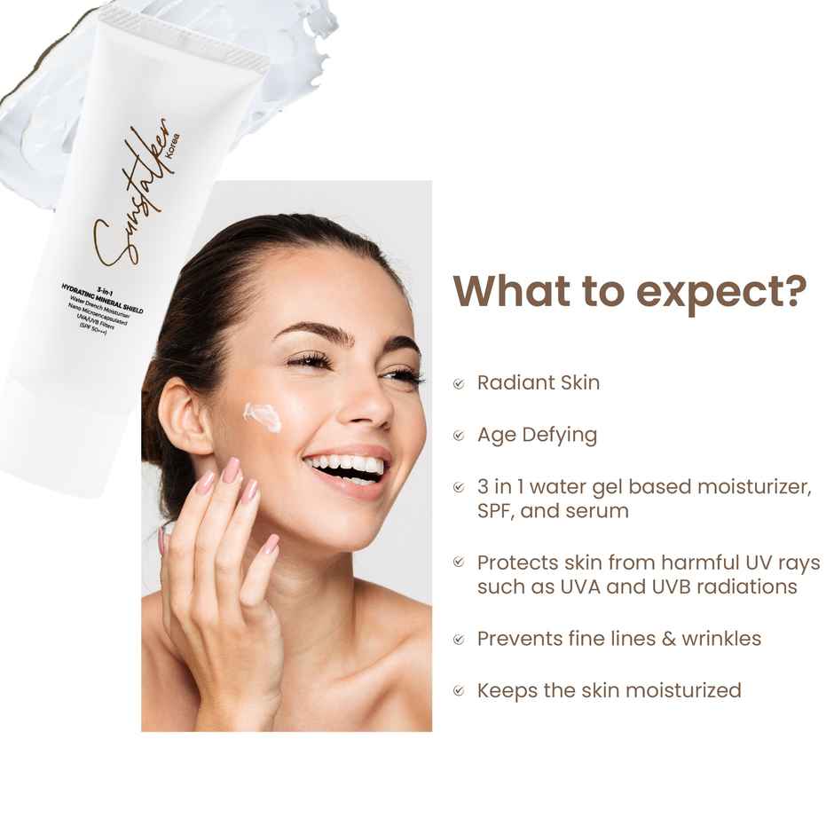 Personal Touch Skincare Sunstalker Korea 3-1 Water Based Moisturiser Serum | Sunscreen SPF 50+++