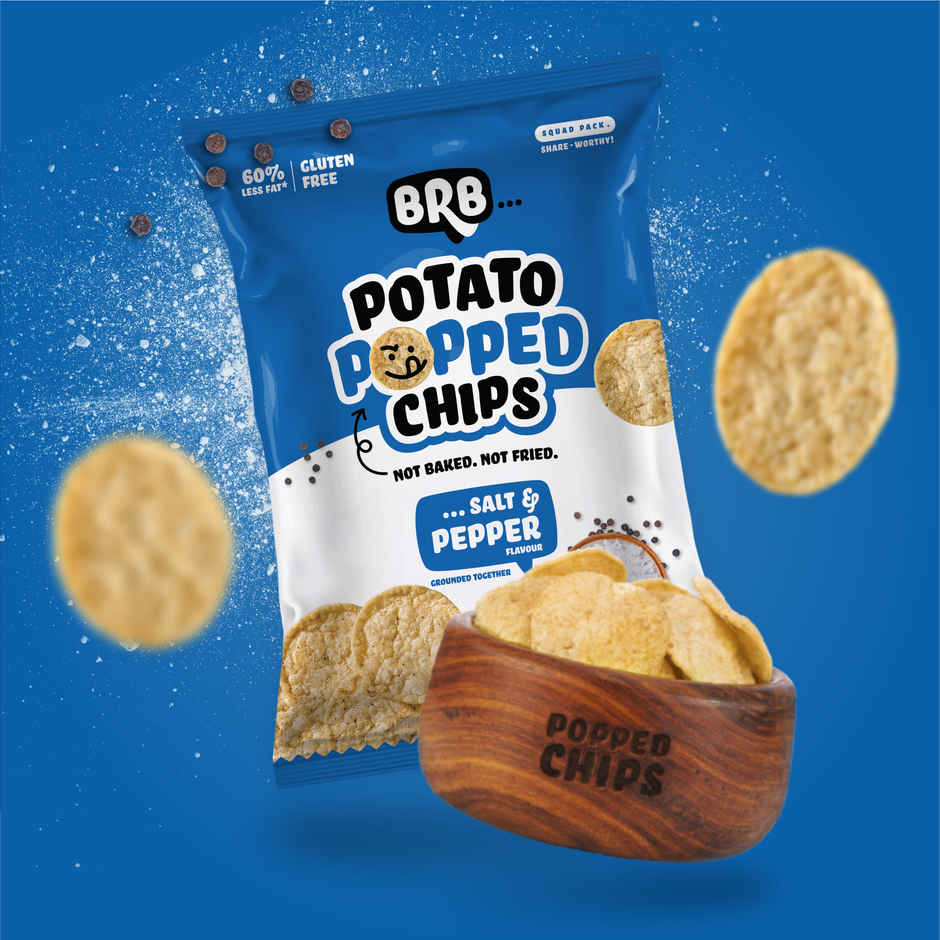 BRB Potato Popped Chips - Salt & Pepper Flavour