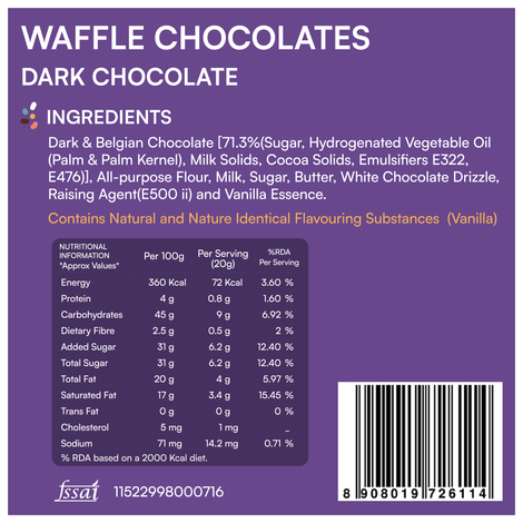 Nova Nova Waffle Chocolates- Dark Chocolate
