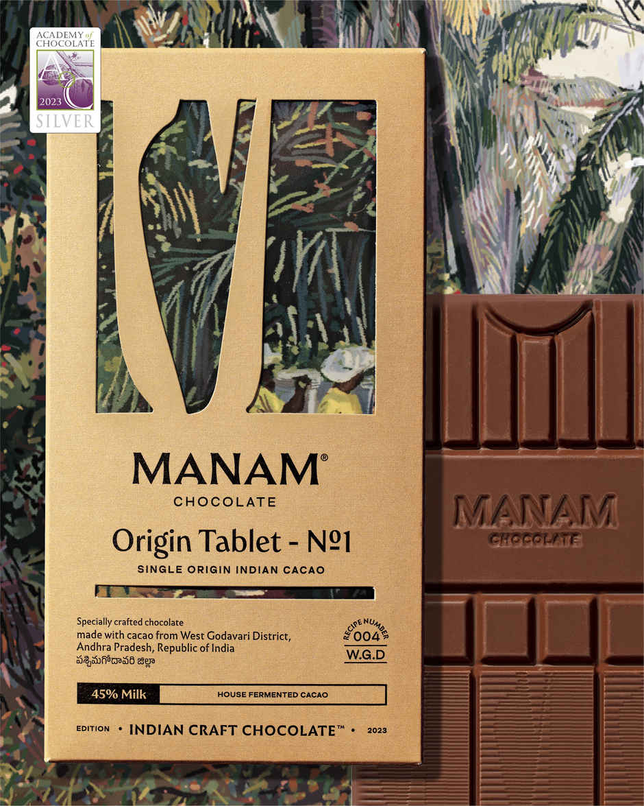 Manam Chocolate Indian Origin Tablet No. 1 | 45% Milk