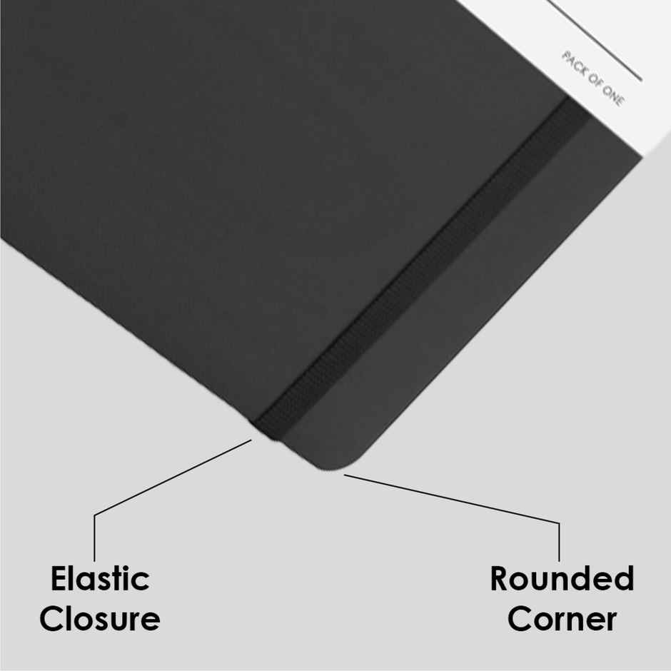 myPAPERCLIP Executive Series A5 Ruled Notebook Soft Cover | Black, 240, 18 x 21 cm, Flat-Lay Design