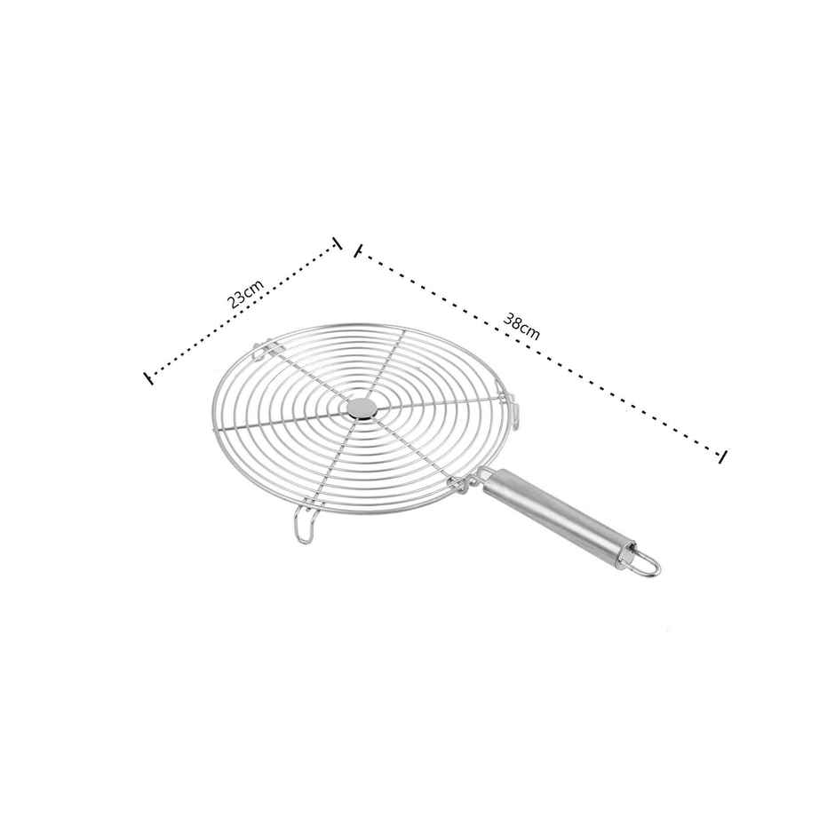 Petals Stainless Steel Barbeque/Pizza/Roti/Grill/Papad Roaster Jali