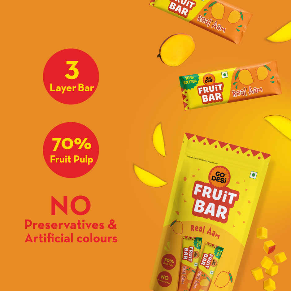 GO DESi Real Aam Fruti Twist Fruit Bar | Chewy & Fun