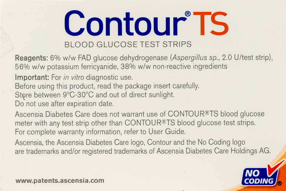 Contour TS Blood Glucose Test Strip 