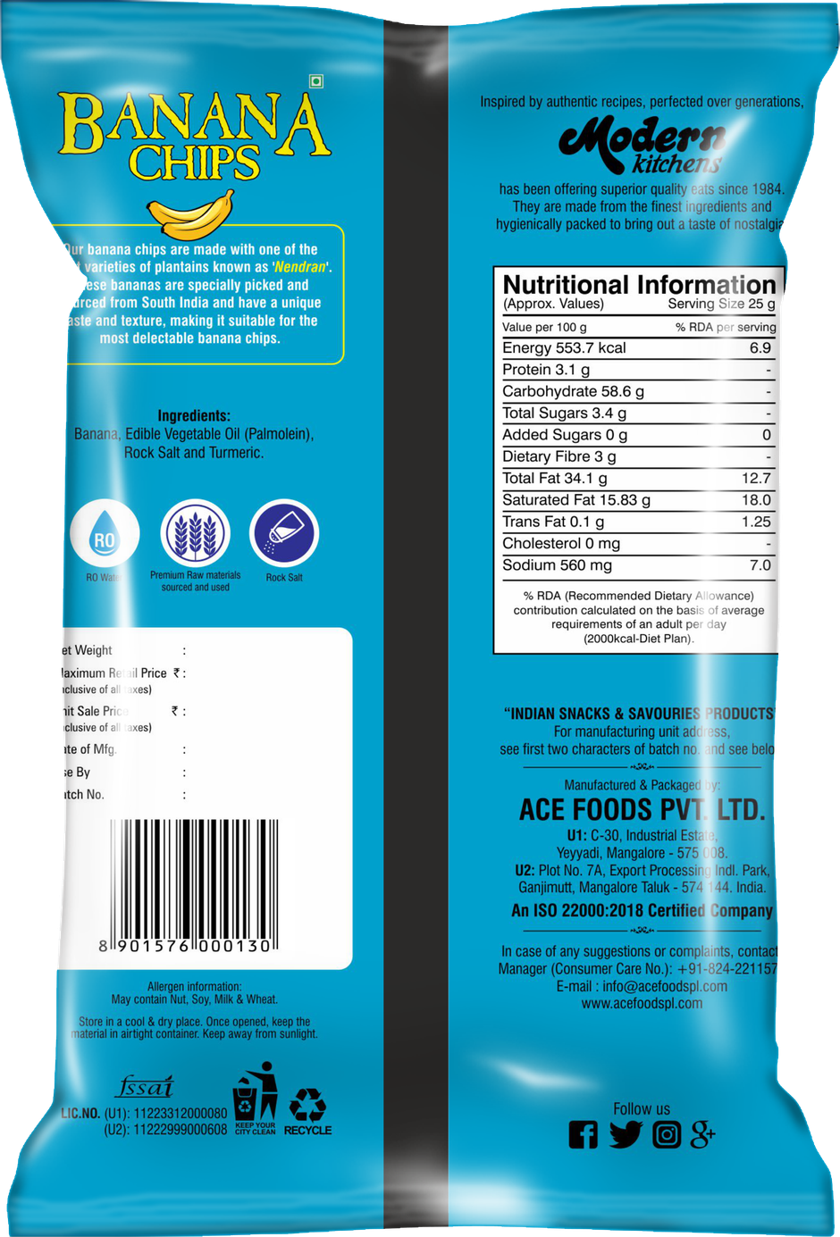 Modern Kitchens Banana Chips Salted Combo