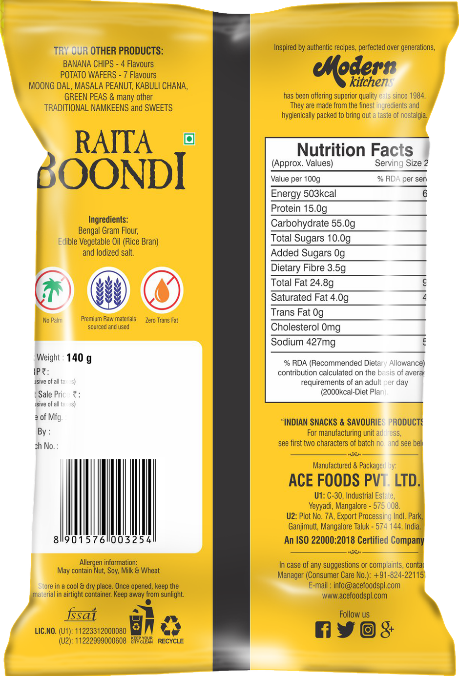 Modern Kitchen Raita Boondi | Rice Bran Oil