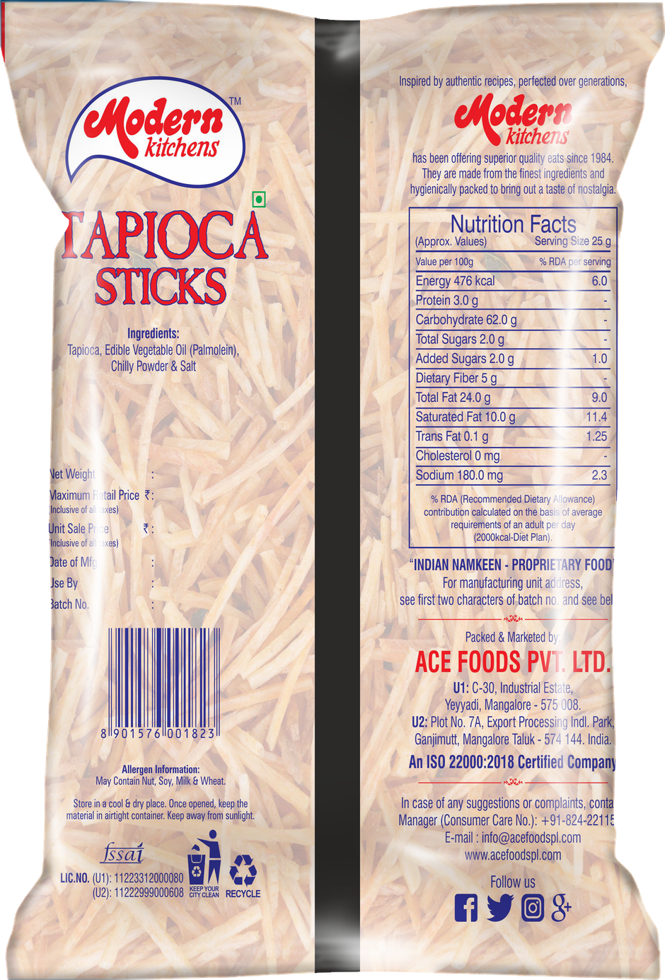 Modern Kitchen Tapioca Sticks