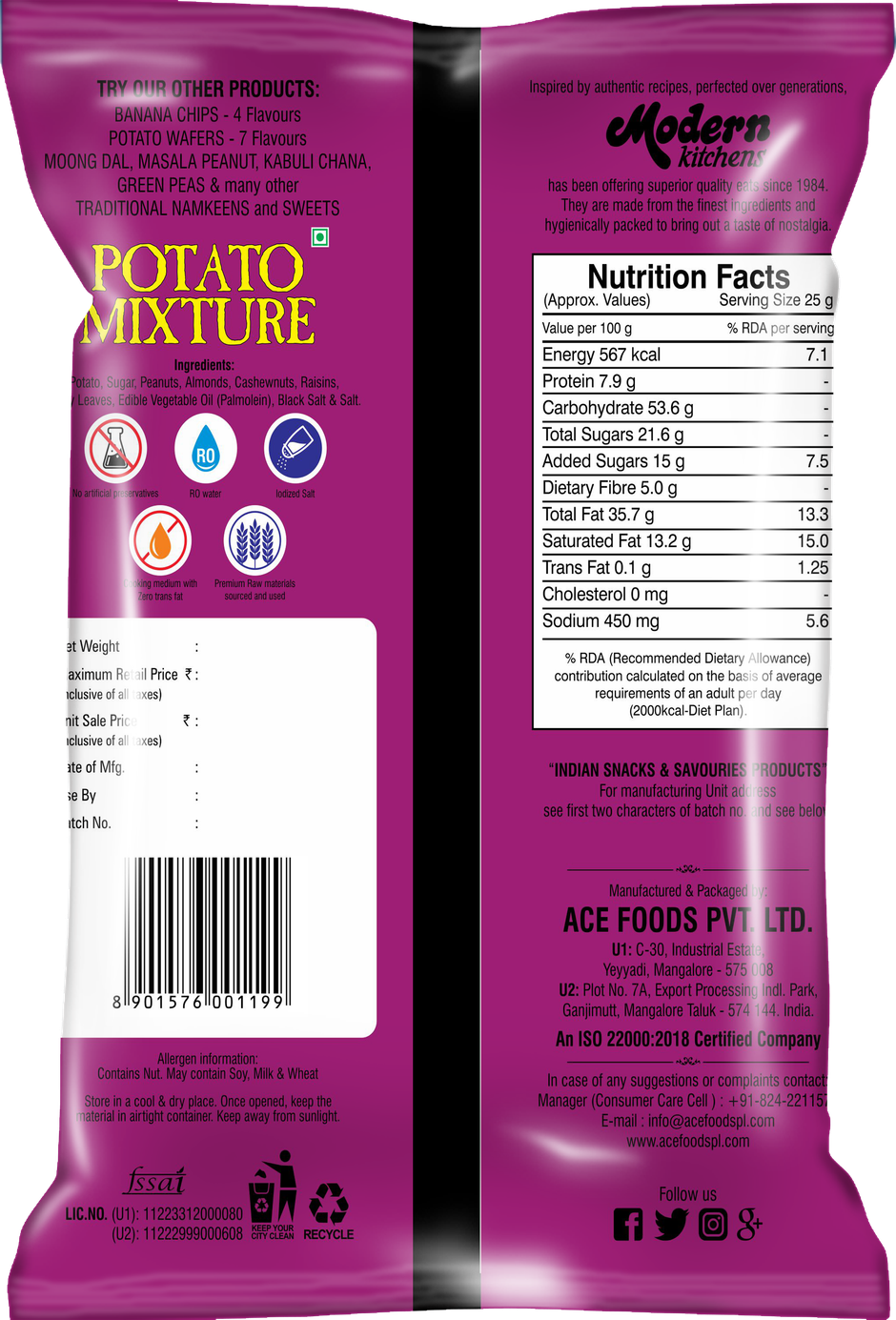 Modern Kitchen Potato Mixture | Savoury Snack Mix