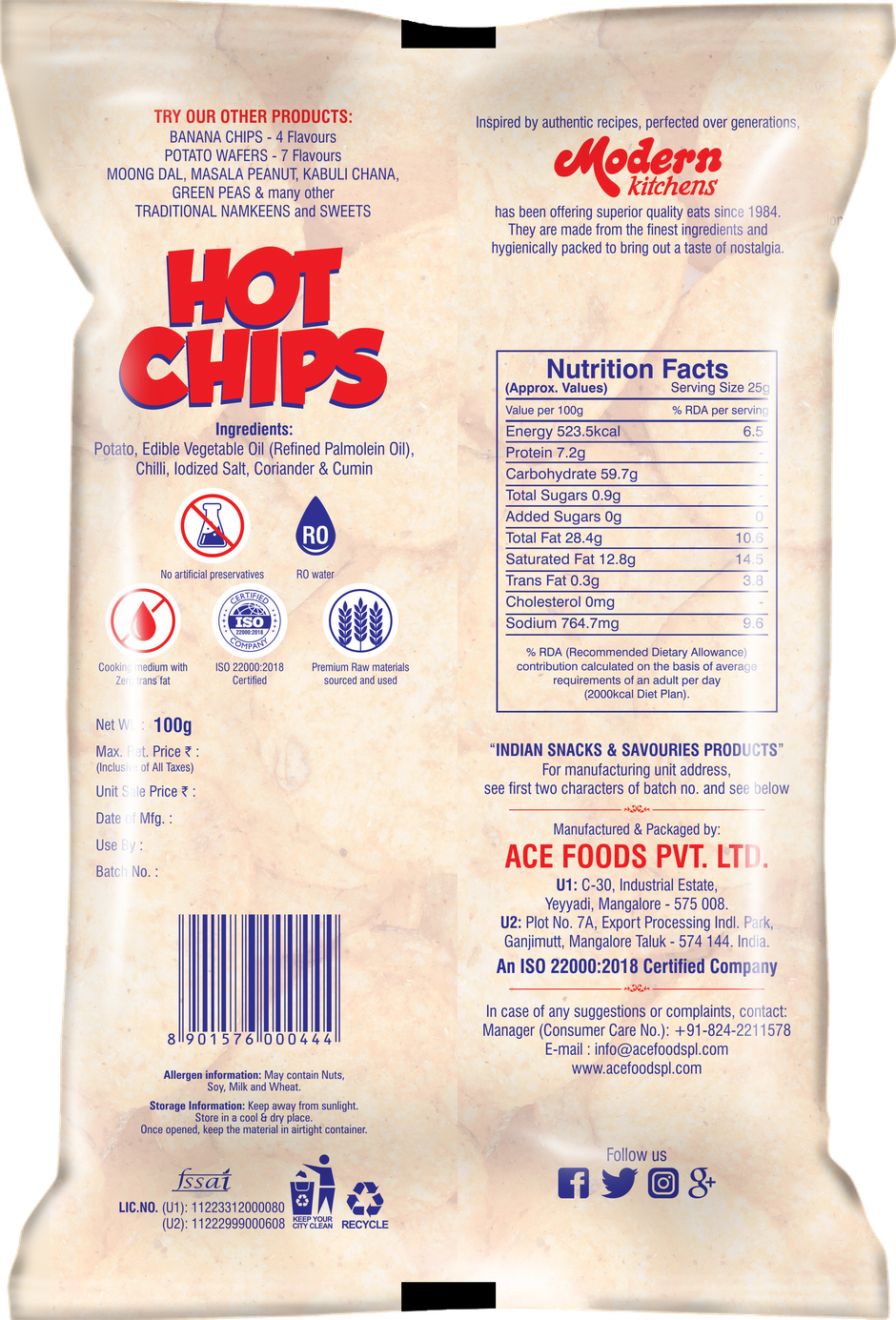 Modern Kitchens Hot Chips Spicy | Crunchy & Spicy