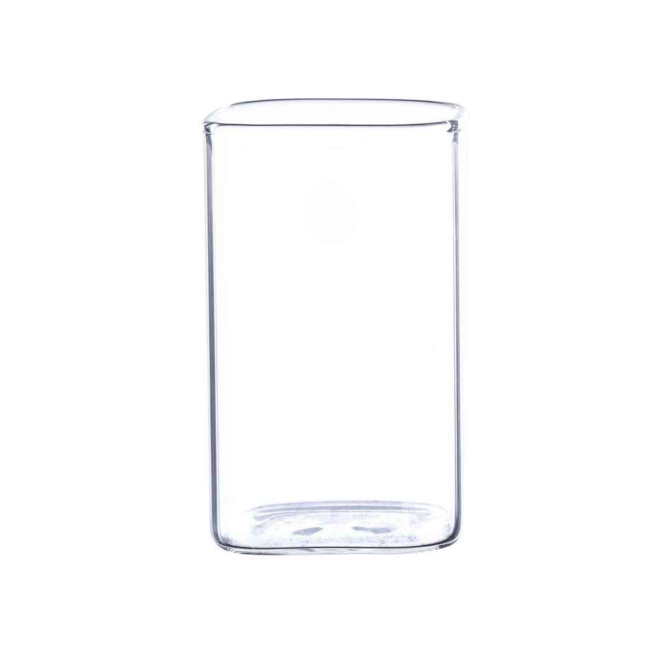 Sanjeev Kapoor Amsterdam High Borosilicate Square Glass 280 ml - Set Of 6 pcs
