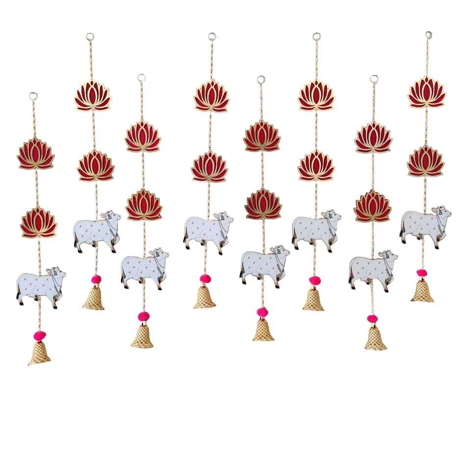 Samsidhi Decorative Lotus Hangings With Cow Cutout