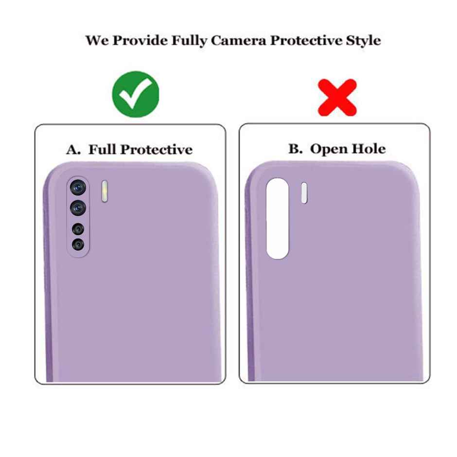 Artistque Case For Oppo F15 Back Cover - Plain Liquid Silicone Cover