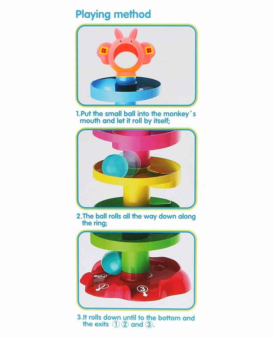 Fablue Ball Drop And Roll Swirling Tower Toy For Baby & Toddler Development Educational Toys