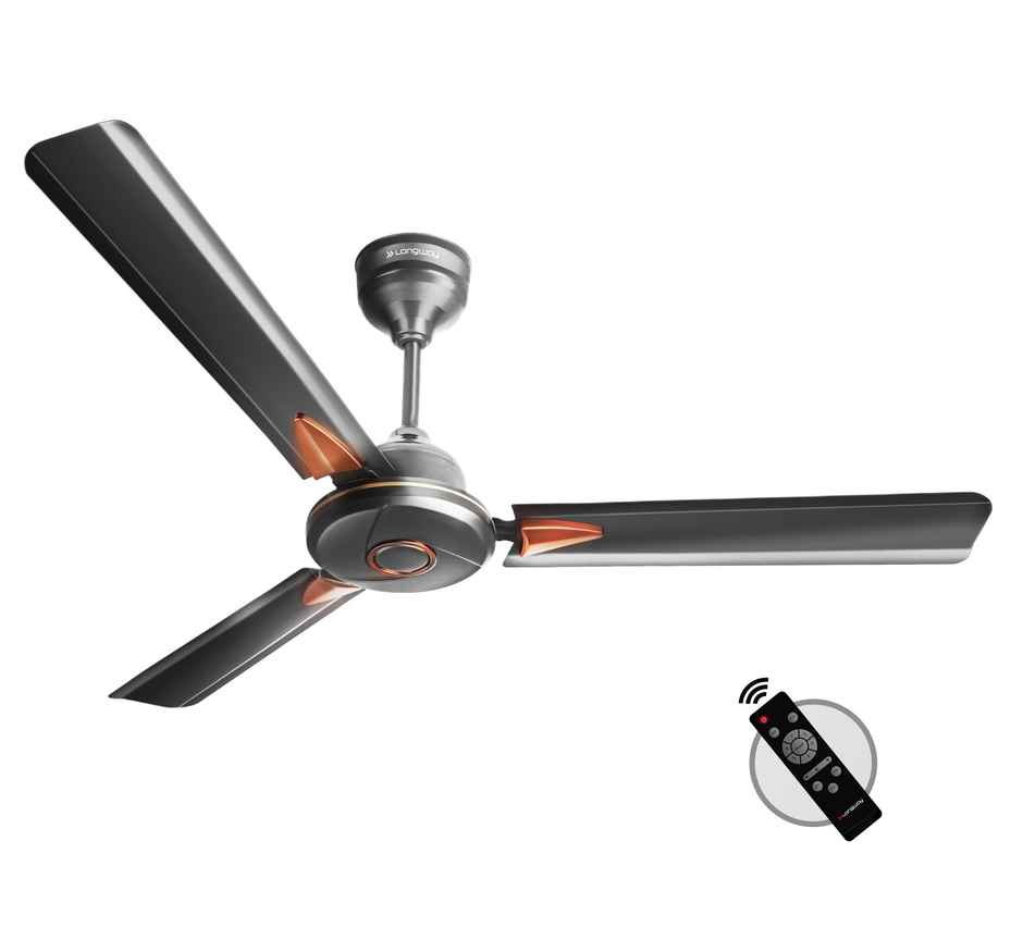 Longway Aero 1200 mm BLDC Ceiling Fan with Remote Control | Smoked Brown