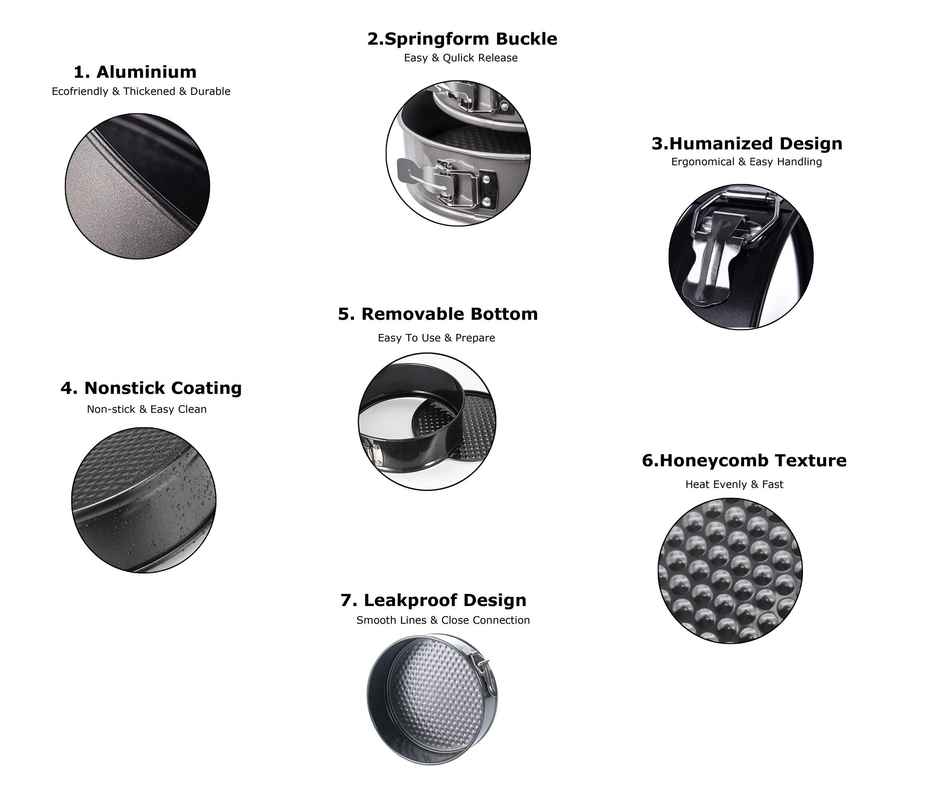 Hazel 22 Cm Round Aluminium Cake Mould, Non-Stick, Microwave Safe, Removable Base