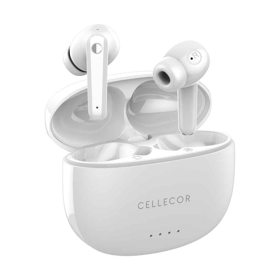 Cellecor Bropods CB03 - Ace TWS With 40 Hours Playtime | ENC Mic | Auto - Connect - White