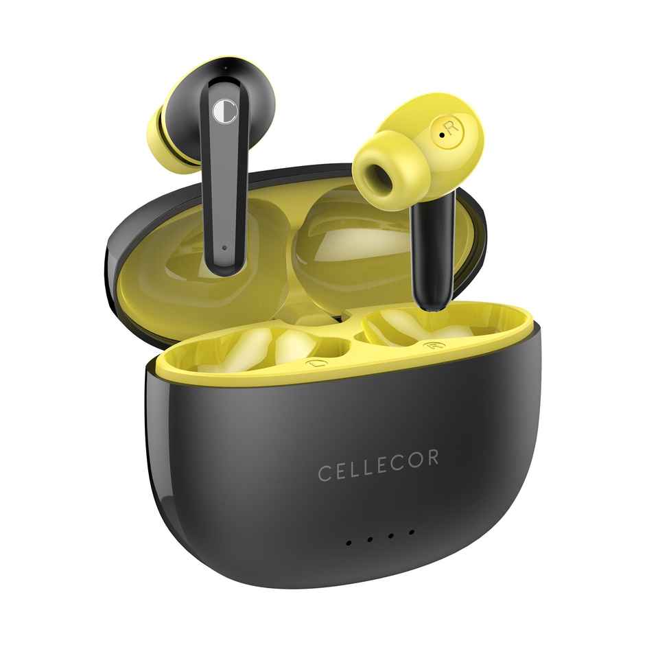 Cellecor Bropods Cb03 - ace Tws With 40 Hours Playtime | Enc Mic | Auto - Connect - Black - yellow