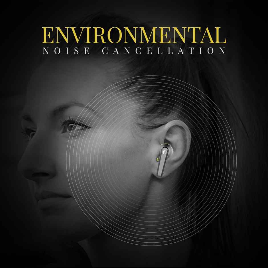 Cellecor Bropods CB03 - ace TWS With 40 Hours Playtime | ENC Mic | Auto-Connect | Grey - Yellow