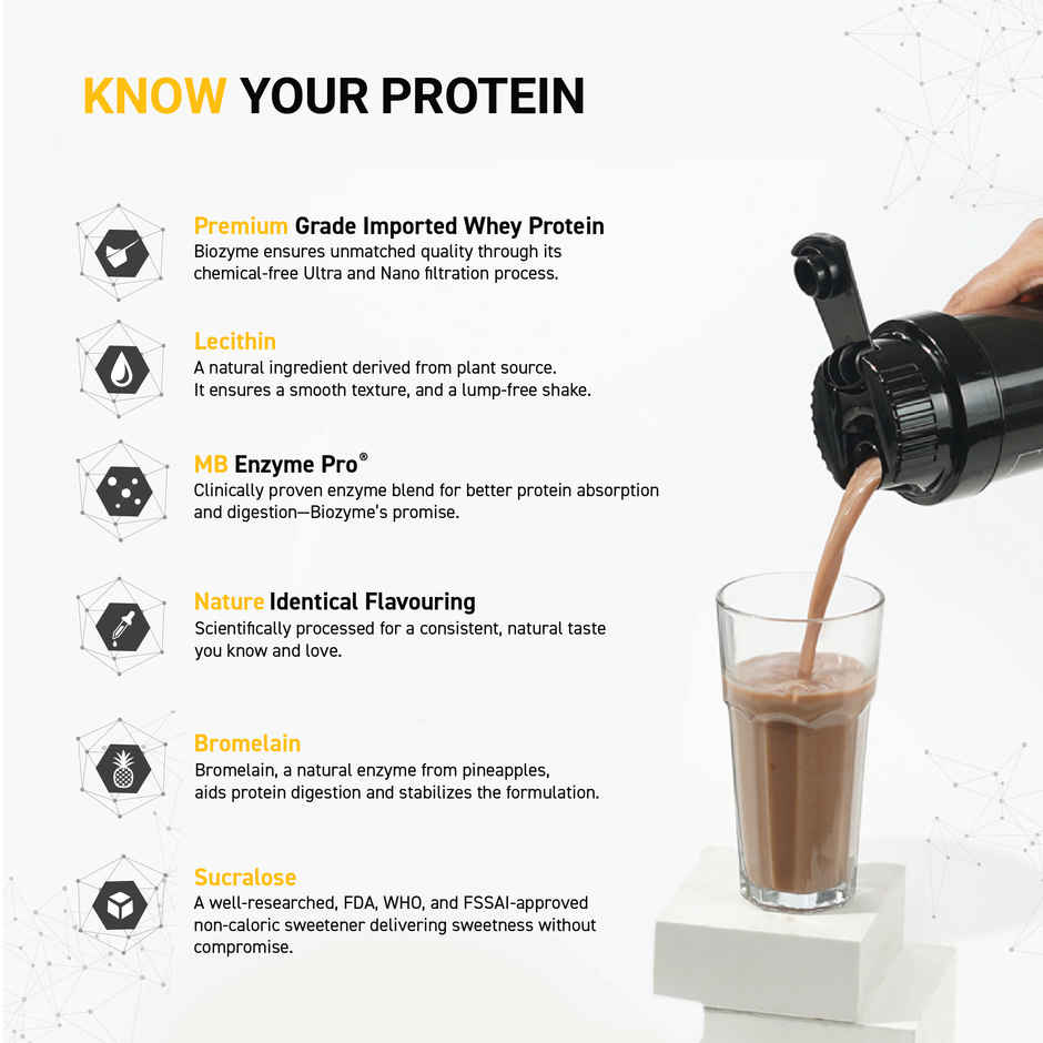 MuscleBlaze Biozyme Iso Zero Low Carb Whey Protein Isolate Ice Cream Chocolate