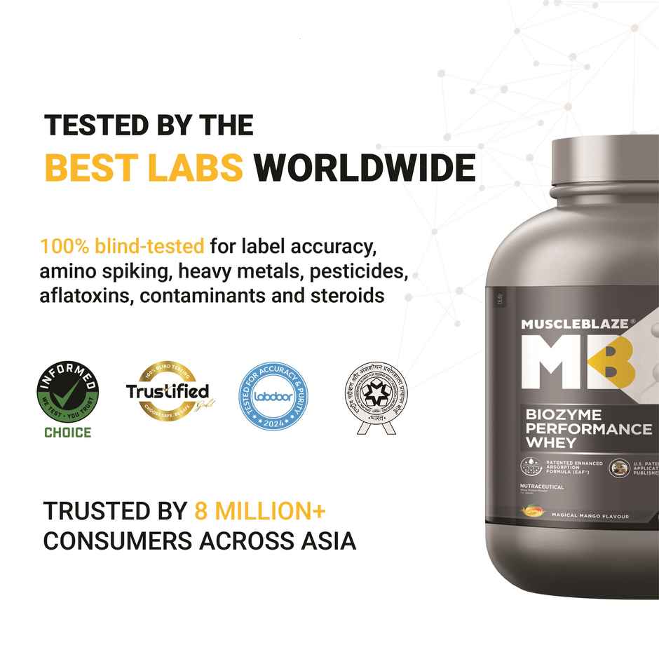 Muscleblaze Biozyme Performance Whey Protein Powder, (Magical Mango)
