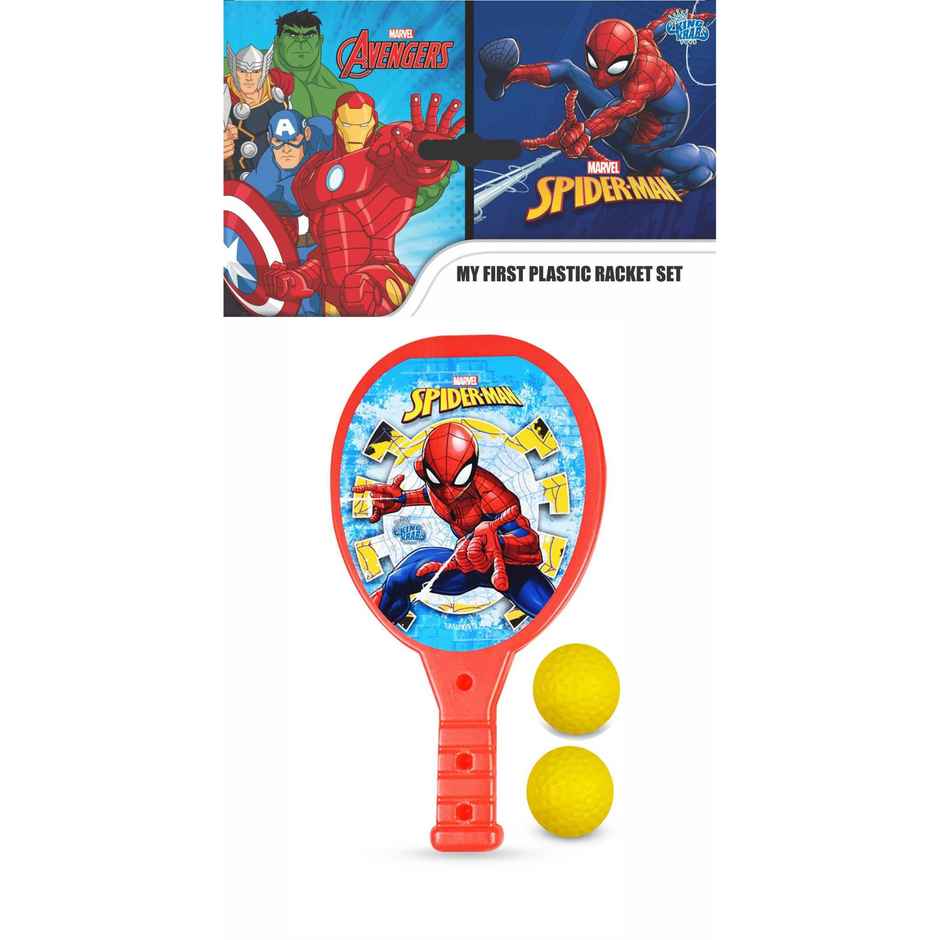 Itoys My First Plastic Racket Set-ultimate Spiderman (Colour May Vary)