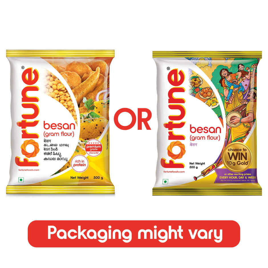 Fortune Besan(500gms) & Red Label Natural Care Tea(250gms) Combo