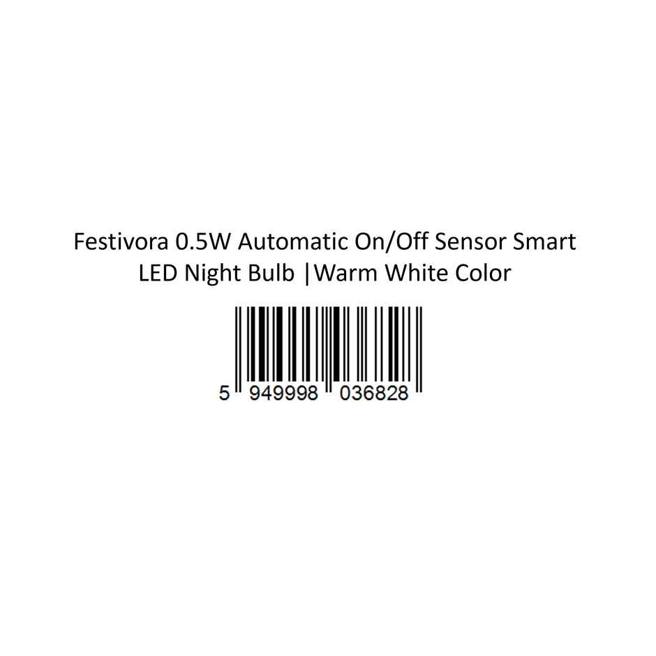 Festivora Smart Night Sensor Warm White Light Bulb | Auto ON in Dark, OFF in Bright