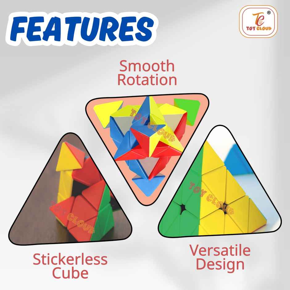 Toy Cloud Triangular Pyramid Puzzle Brain Teaser Cube Toy Stress Relief Fidget Toy