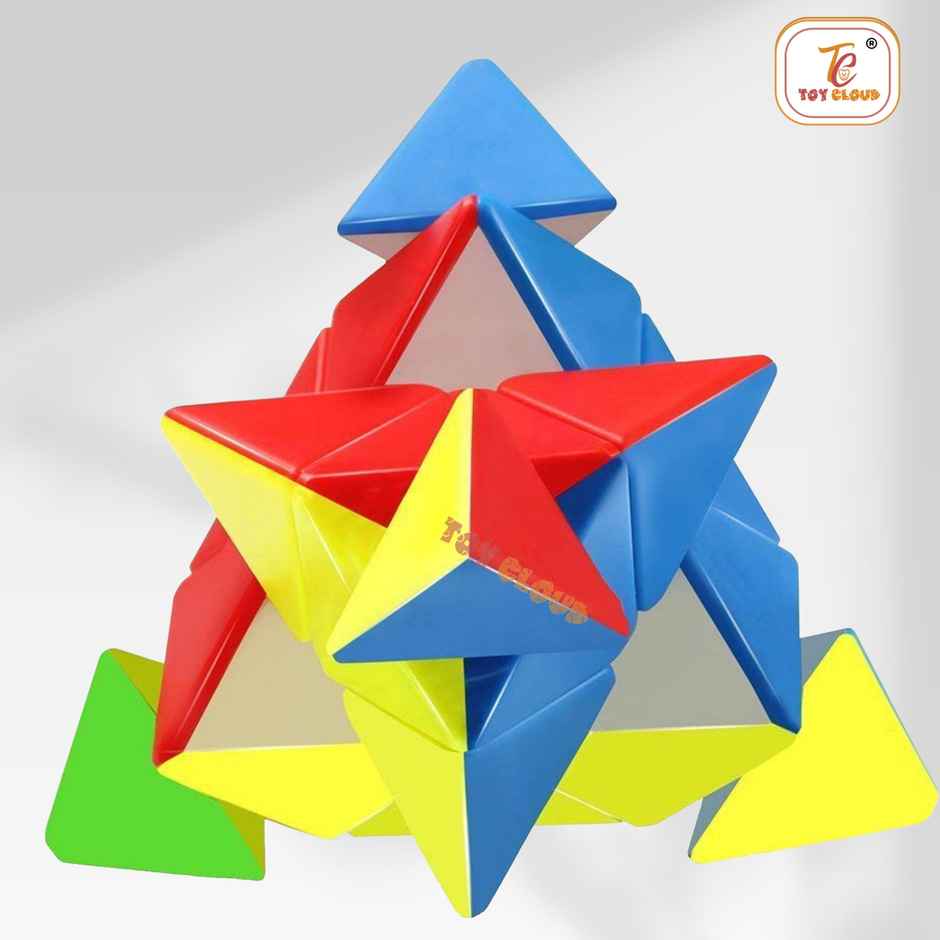 Toy Cloud Triangular Pyramid Puzzle Brain Teaser Cube Toy Stress Relief Fidget Toy