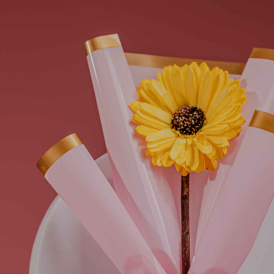 Golden Sunflower Love Dried Flowers Bouquet | Ideal for Gifting | Poshh