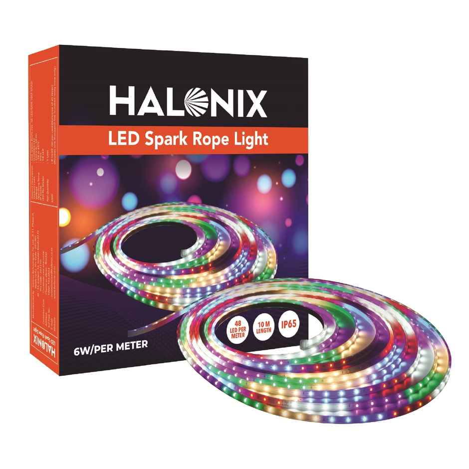 Halonix 11W Spark Waterproof Rope Light | Multicolor | 10 m