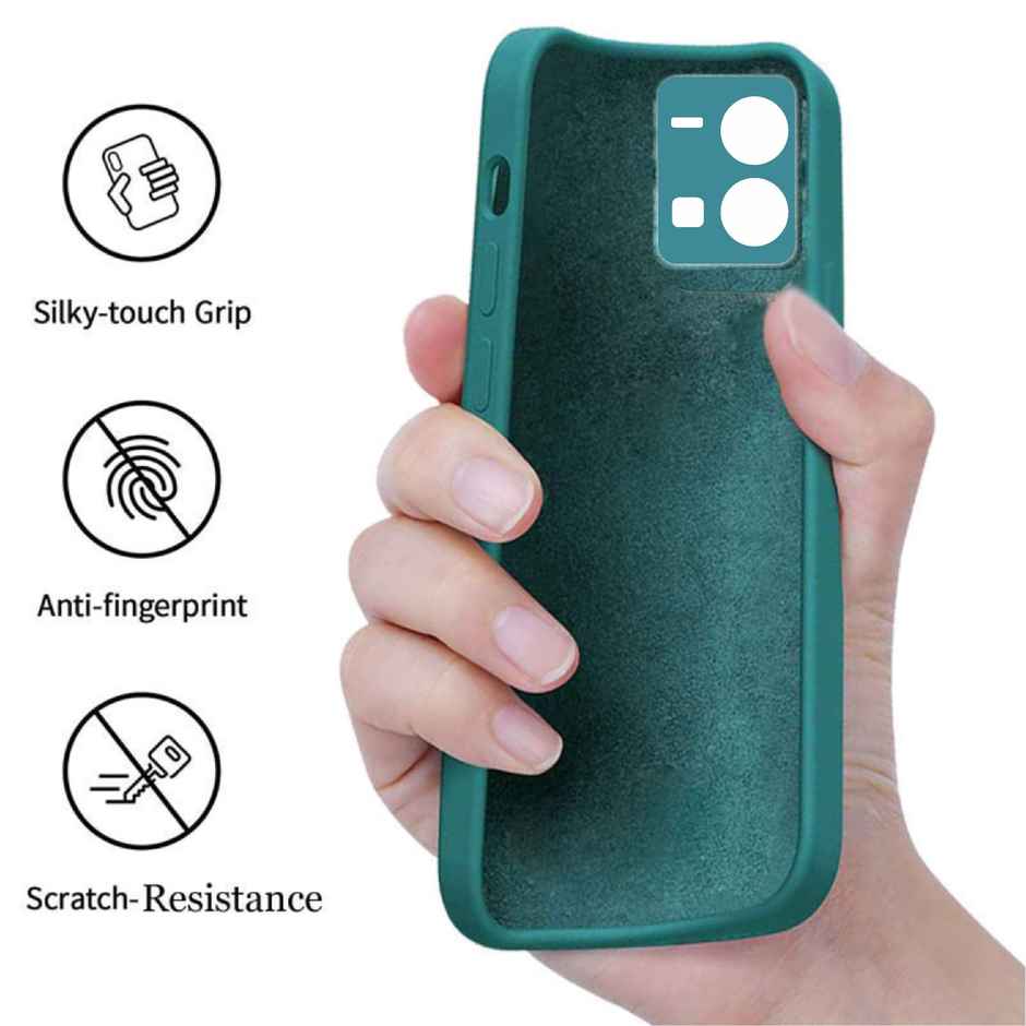 Artistque Case for Vivo Y35 Back Cover - Plain Liquid Silicone Cover