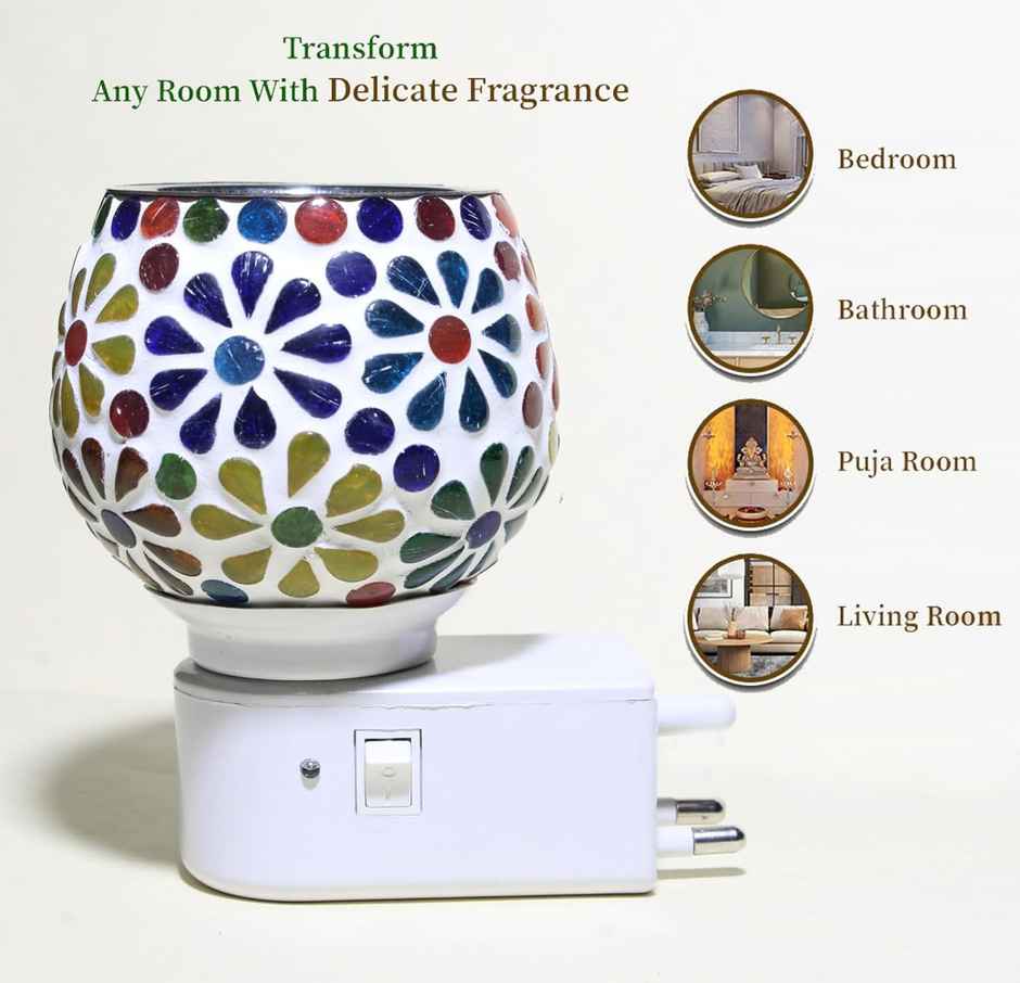 Hashwow Ceramic Camphor Diffuser Set with Night Lamp | 2W Design 1