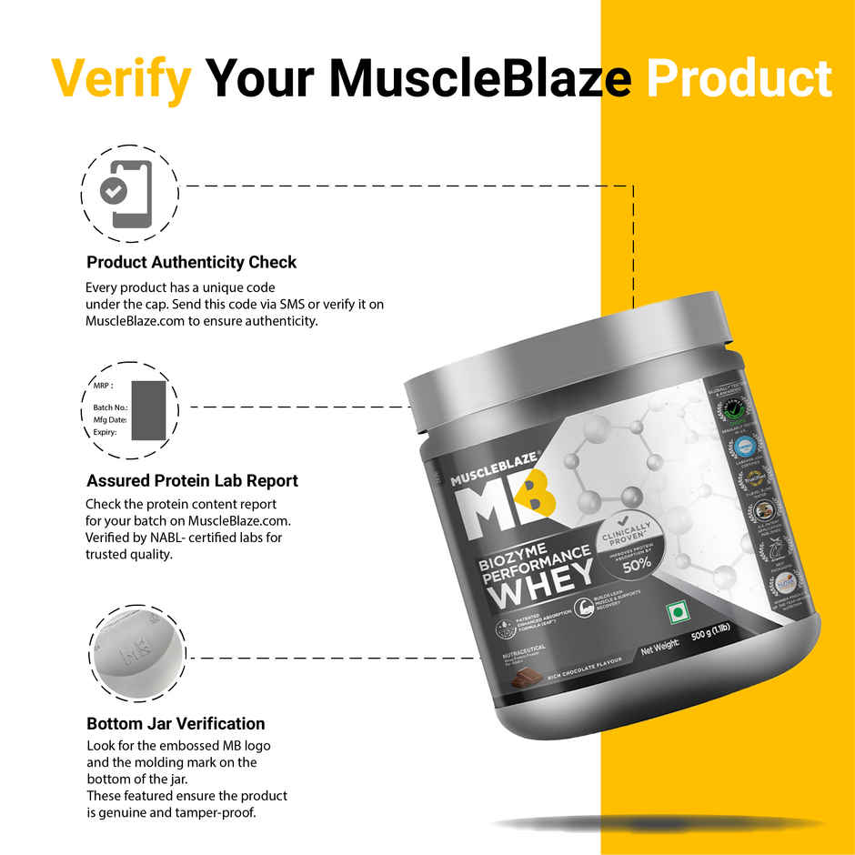 Muscleblaze Biozyme Performance Whey Protein Powder, (Rich Chocolate)
