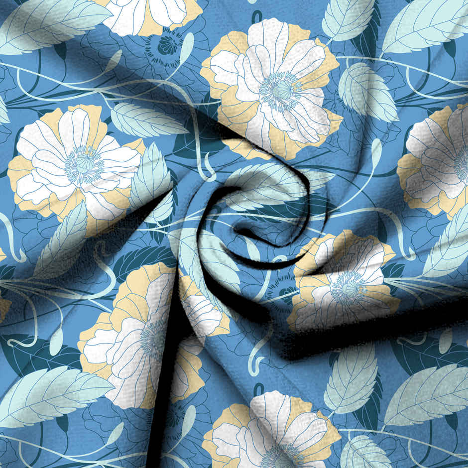 Elegant Weavers Madrid Double Microfibre Floral Bedsheet With 2 Pillow Cover Multicolour 91 x 85 in