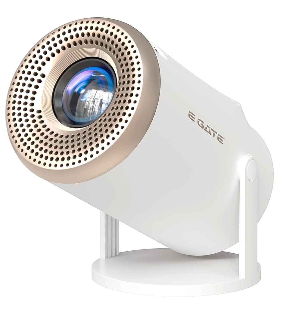 Egate Atom 2X Plus Smart Projector | 4K Ultra HD | Live TV, 1080P Support | WiFi Bluetooth Mirroring
