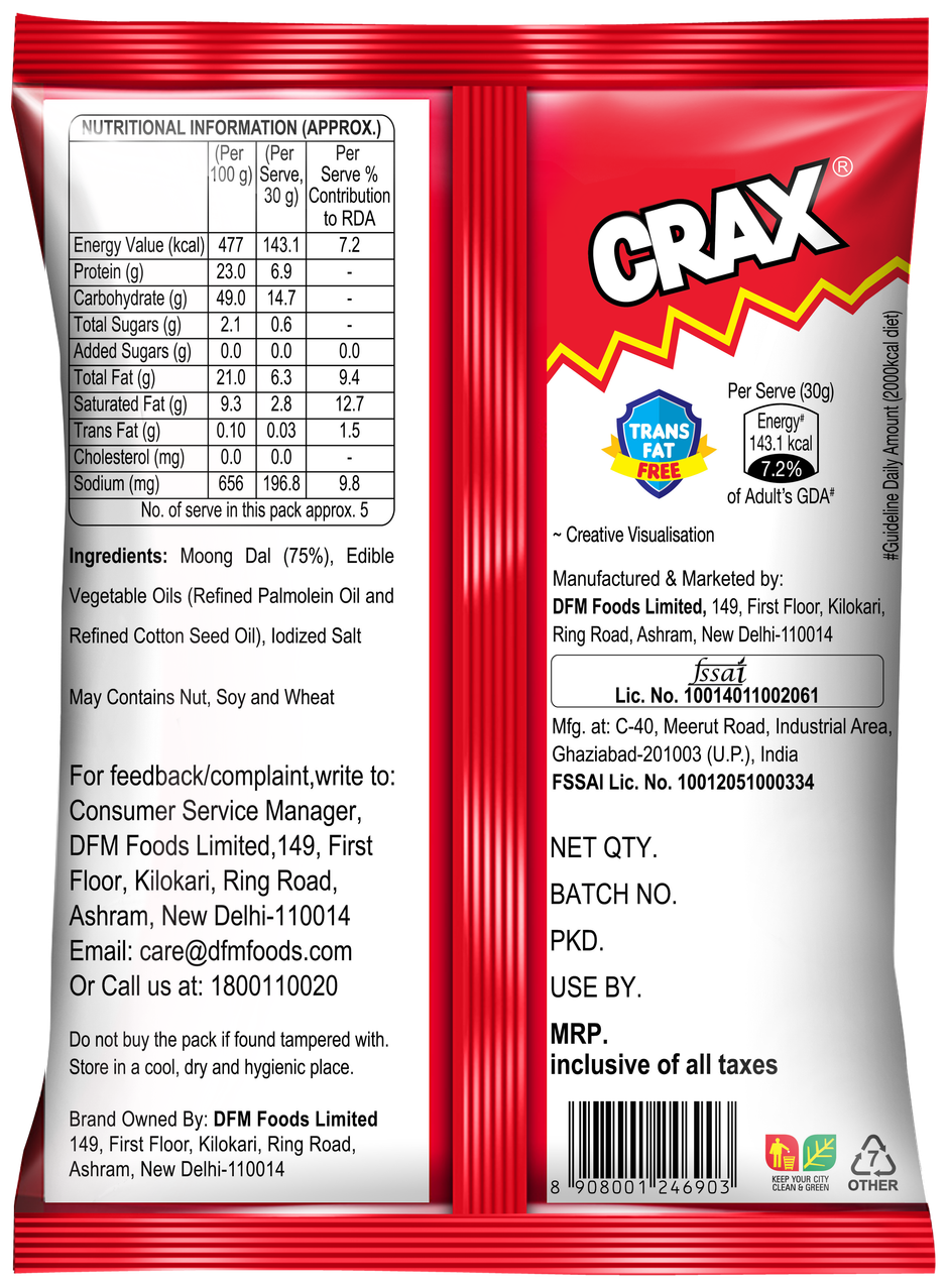 Crax Moong Dal Namkeen Snacks