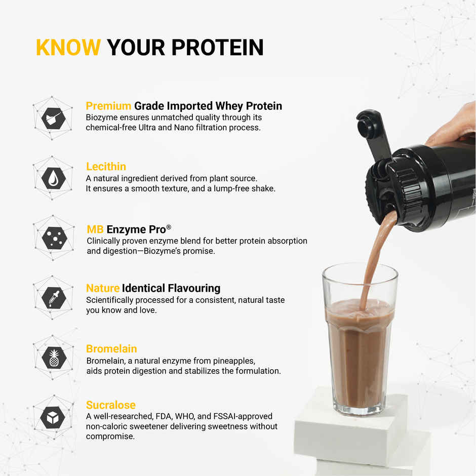 Muscleblaze Biozyme Performance Whey Protein Powder, (Rich Chocolate)