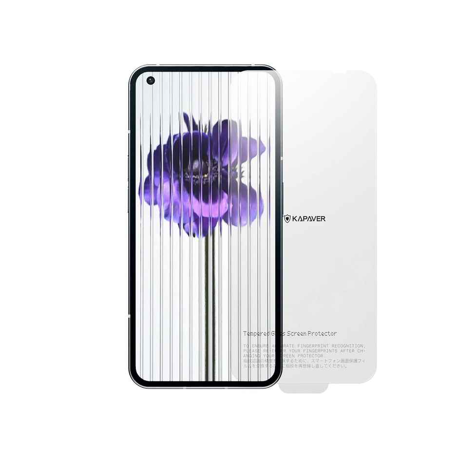 Kapaver Nothing Phone 1 Tempered Glass Screen Protector Guard | Glas - 1 Pack