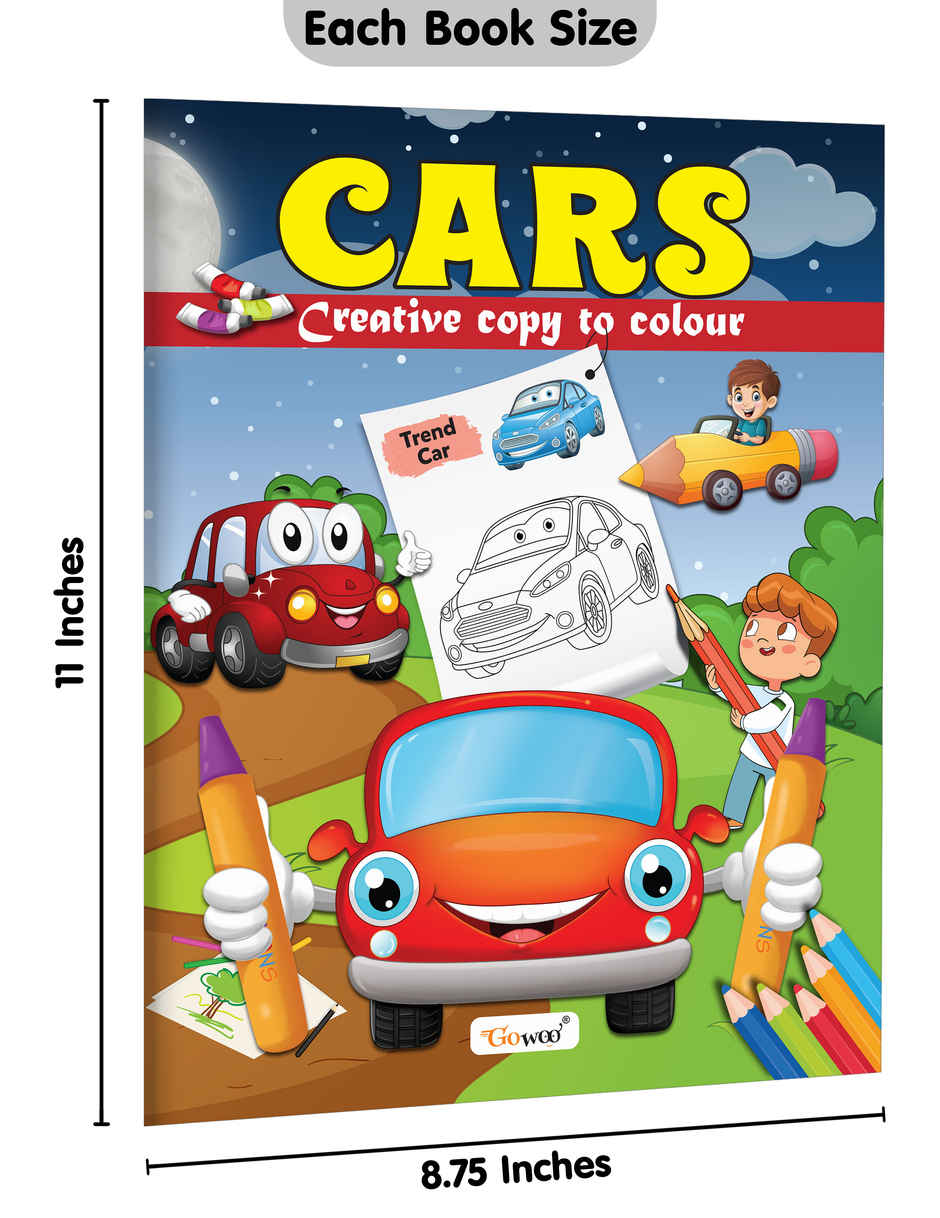 Cars-Creative Copy To Colour | Colouring Book for Early Learners | Fun Colouring Book for Kids