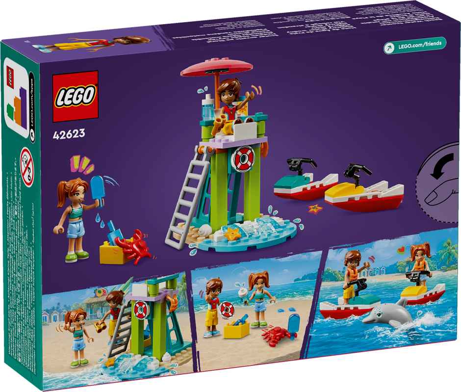 Lego Friends Beach Water Scooter Lifeguard Toy 42623 (84 Pieces)