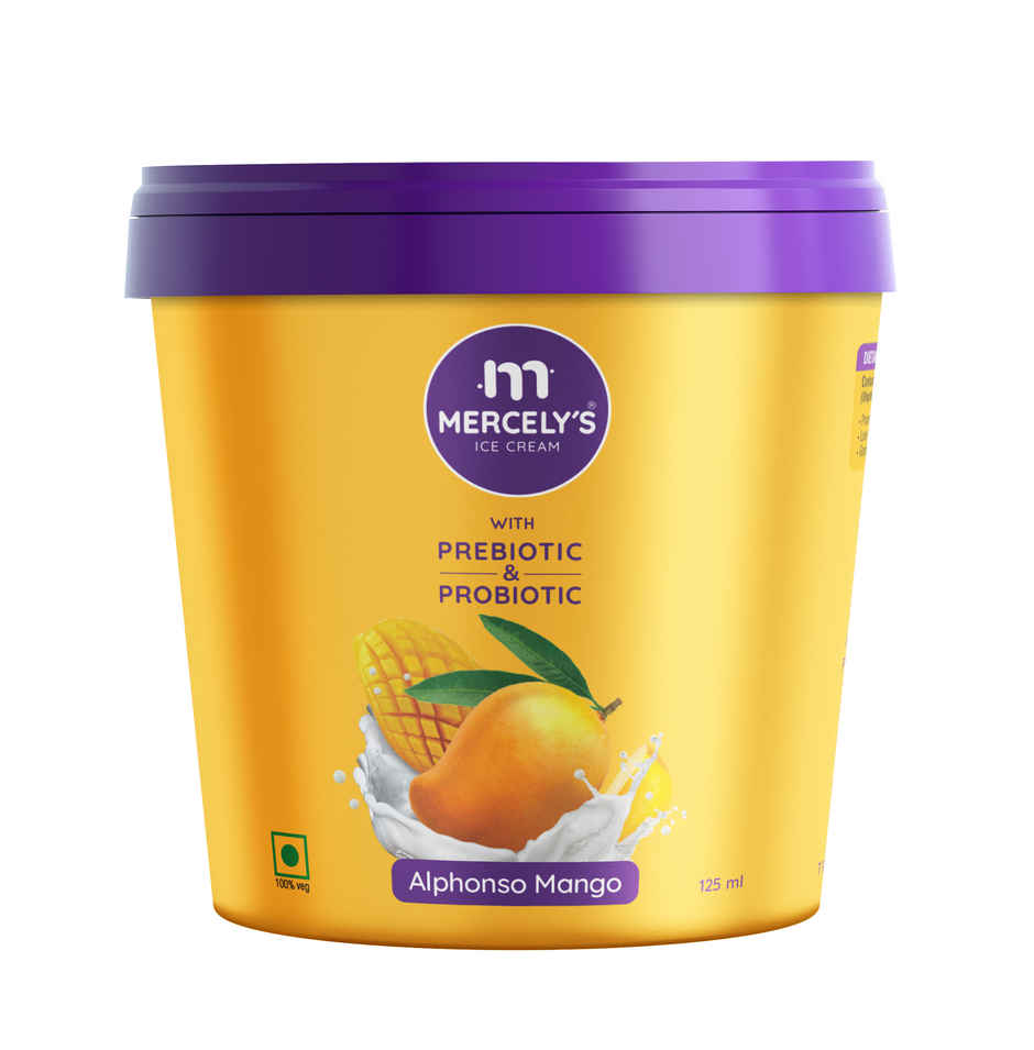 Mercelys Ice Cream Mini Tub Alphonso Mango