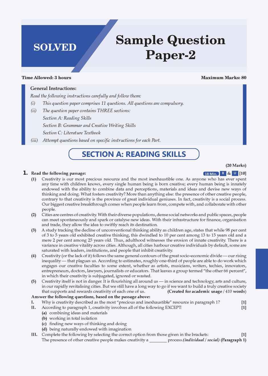 CBSE 15 Sample Question Papers Class 10 English Language & Literature for 2026 Board Exam